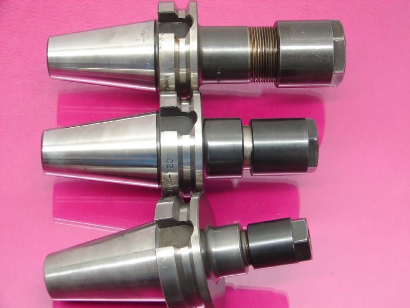 (3) nikken bt flange collet chuck - taper 45 (lot 2043)
