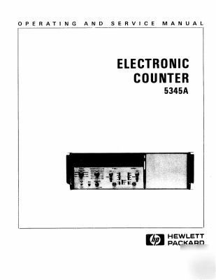 Agilent hp 5345A operation & service + cali part manual