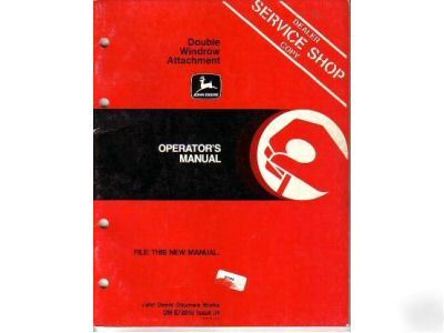 John deere double windrow operator's manual