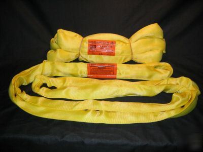 Round slings lifting slings crane rigging 2EA8' ylw