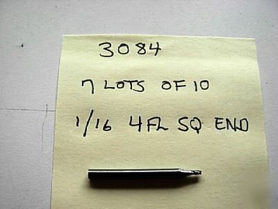 1/16 4 flute carbide end mills 6 lots of 10 pcs 3084