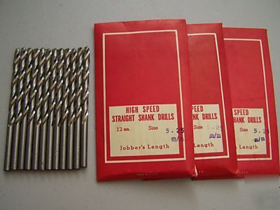 New metric drill bits 5.25 usa made qty 36 