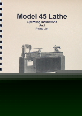 Powermatic lathe model 45 operating & parts list manual
