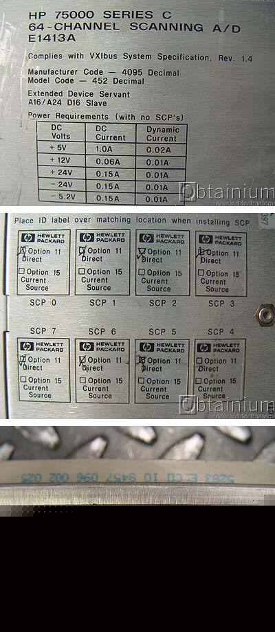 Hp E1413A 64 - channel scanning a/d converter 75000 vxi