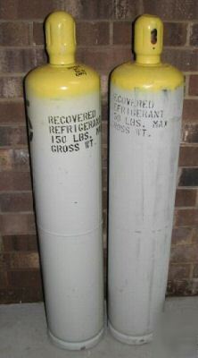 (2) 150 lb ac recovery tanks r-22 freon/refrigerant