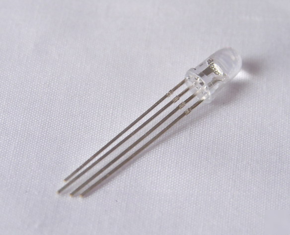 50X blue/red/green 5MM 4 lead led bulb free resistors