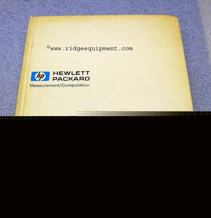 Hewlett packard hp 1980 instrument catalog