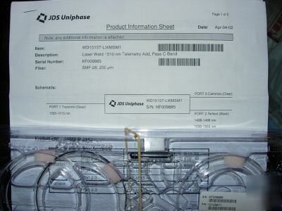 Jdsu wdm 1510NM add, pass c band isolator , laser weld