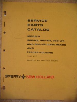 New holland 962 corn head N3 N4 W4 N6 parts manual