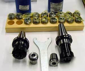 21 pcs. bison cat 40 er 32 chucks +collet set