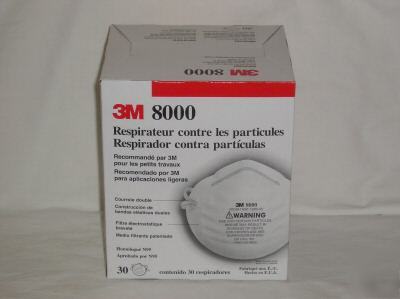3M #8000 N95 particulate respirator - box of 30