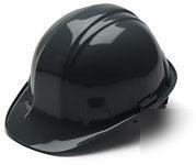 4 pt. ratchet suspension hard hat- grey