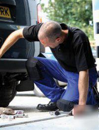 Dickies delta trousers 34/36R grey/black & knee pads