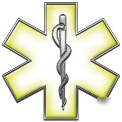Emt ems mfr medic decal reflective 4