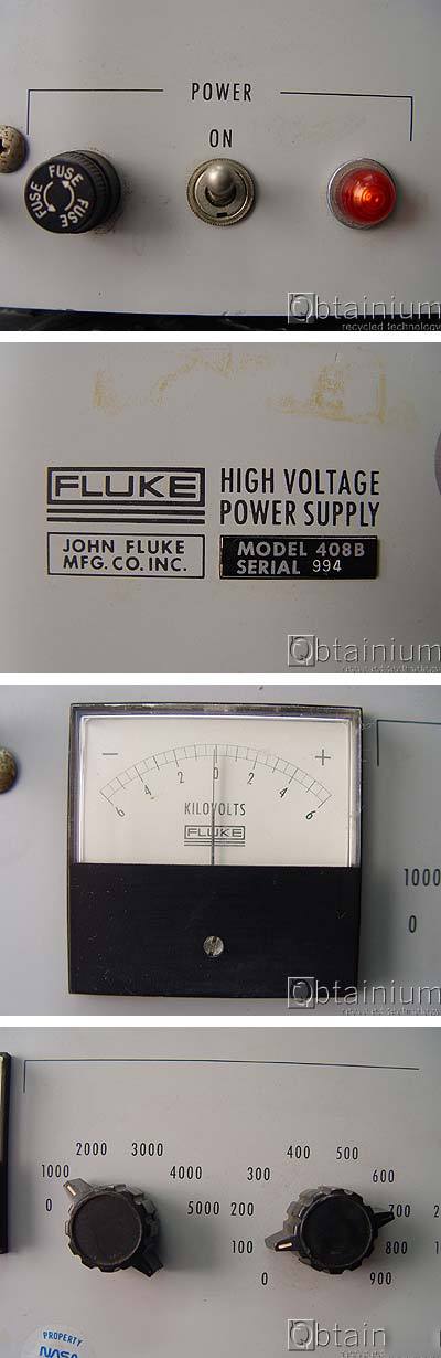 Fluke 408B high voltage power supply +/- 6KV tube