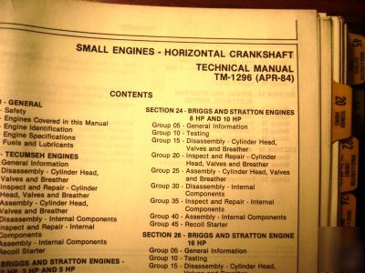 John deere tecumseh & briggs stratton technical manual