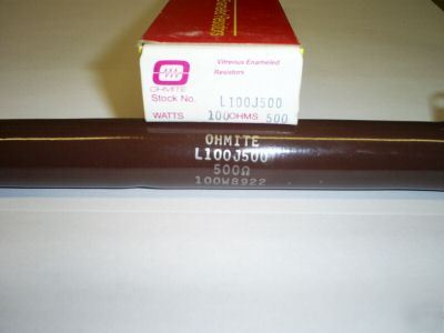 Ohmite enameled resistor-100 watt-500 ohms #L100J500