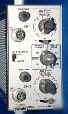 7A18N dual trace amplifier plug in 011