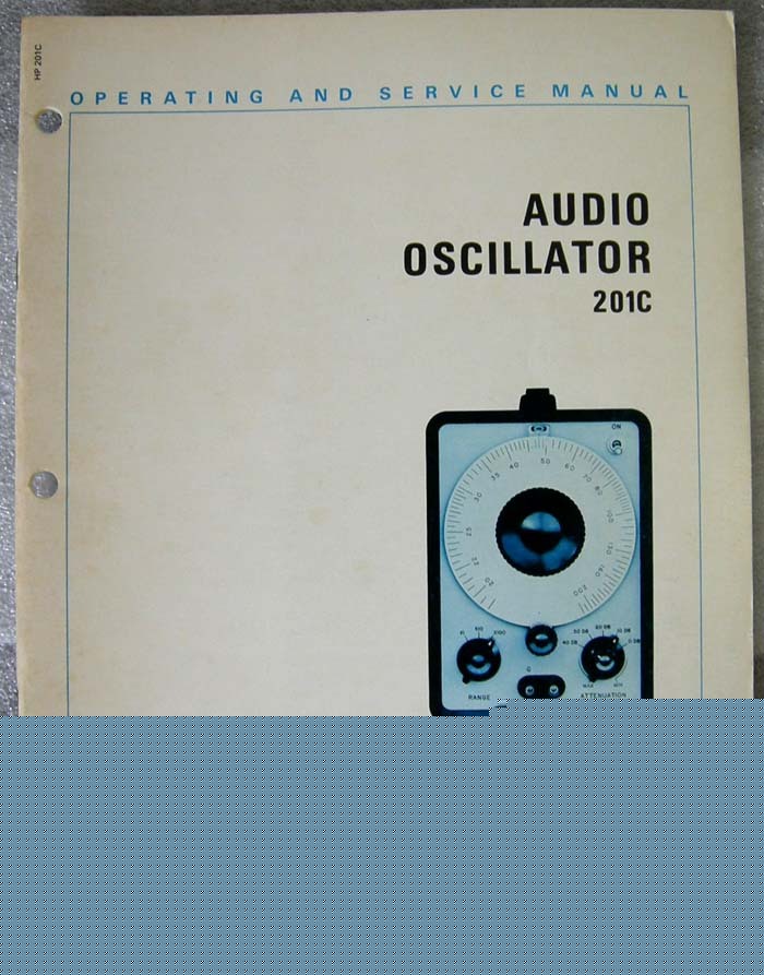 Hp 201C audio oscillator operating and service manual