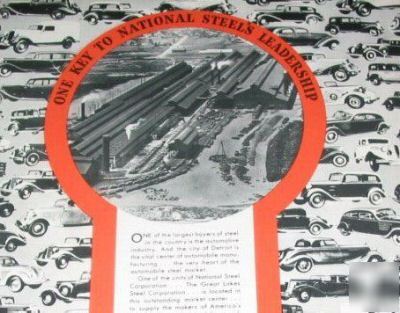 National-great lakes steel automobiles cars -1934 ad