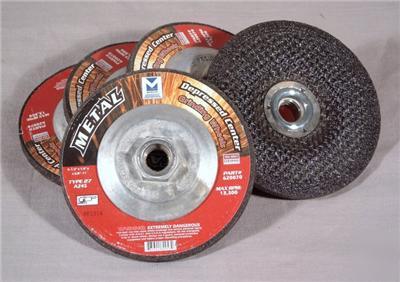New 5 T27 depressed center 4-1/2 x 1/4 grinding wheels