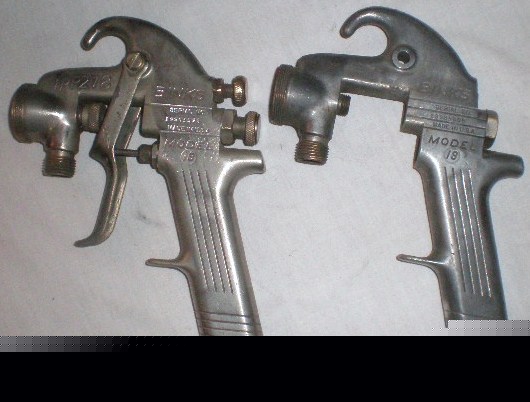 2 devilbiss binks model 19 air paint spray guns
