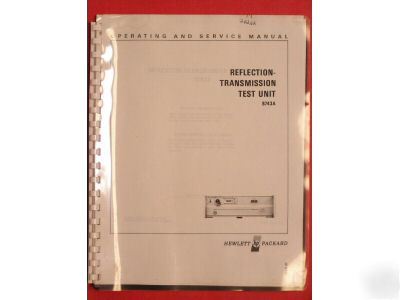Hp 8743A operating and service manual