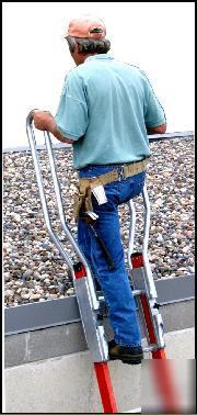 Ladder innovations ladder walk through railing