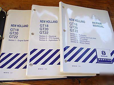 New holland GT18 GT20 GT22 service shop repair manual