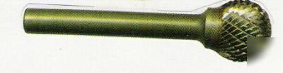 Sd-1 ball carbide burr double cut 1/4 x 1/4 x 1/4