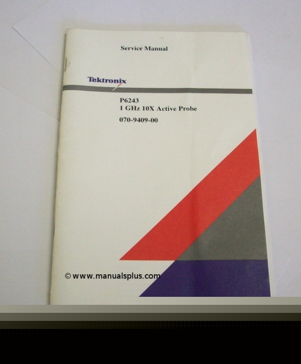 Tektronix P6243 active probe service manual - $5 ship 