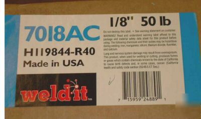 Weldit 7018 ac 1/8 welding rods 50 lbs usa made