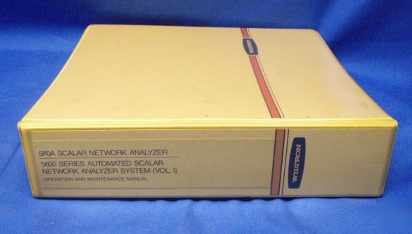 Wiltron 560A 5600 series operation & maintenance manual