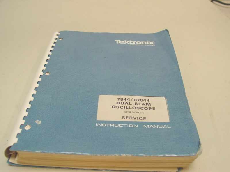 Tektronix R7844 dual-beam oscilloscope instuction manua