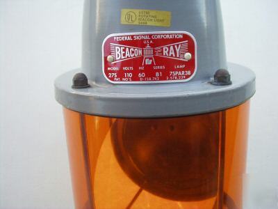 Vintage federal signal rotating orange beacon